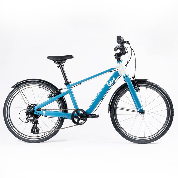 vélo 20 pouces bleu gibus cycles équipé de garde boue