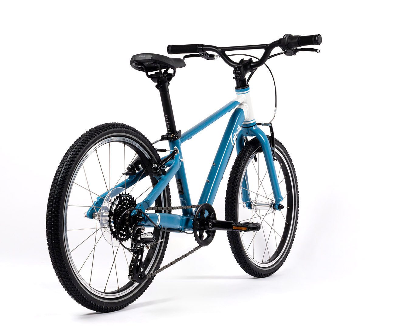 vélo 20 pouces bleu gibus cycles - vue 3/4 arrière