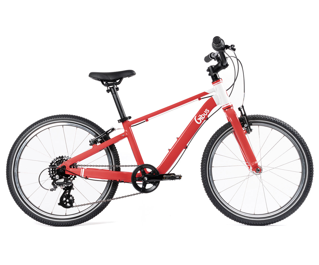 vélo enfant 20 pouces rouge gibus cycles - profil droit