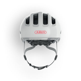 Casque vélo enfant Abus Smiley 3.0 Ace Led - Shiny White - Face